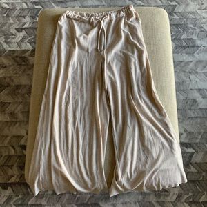 Oatmeal wide leg lounge pants
